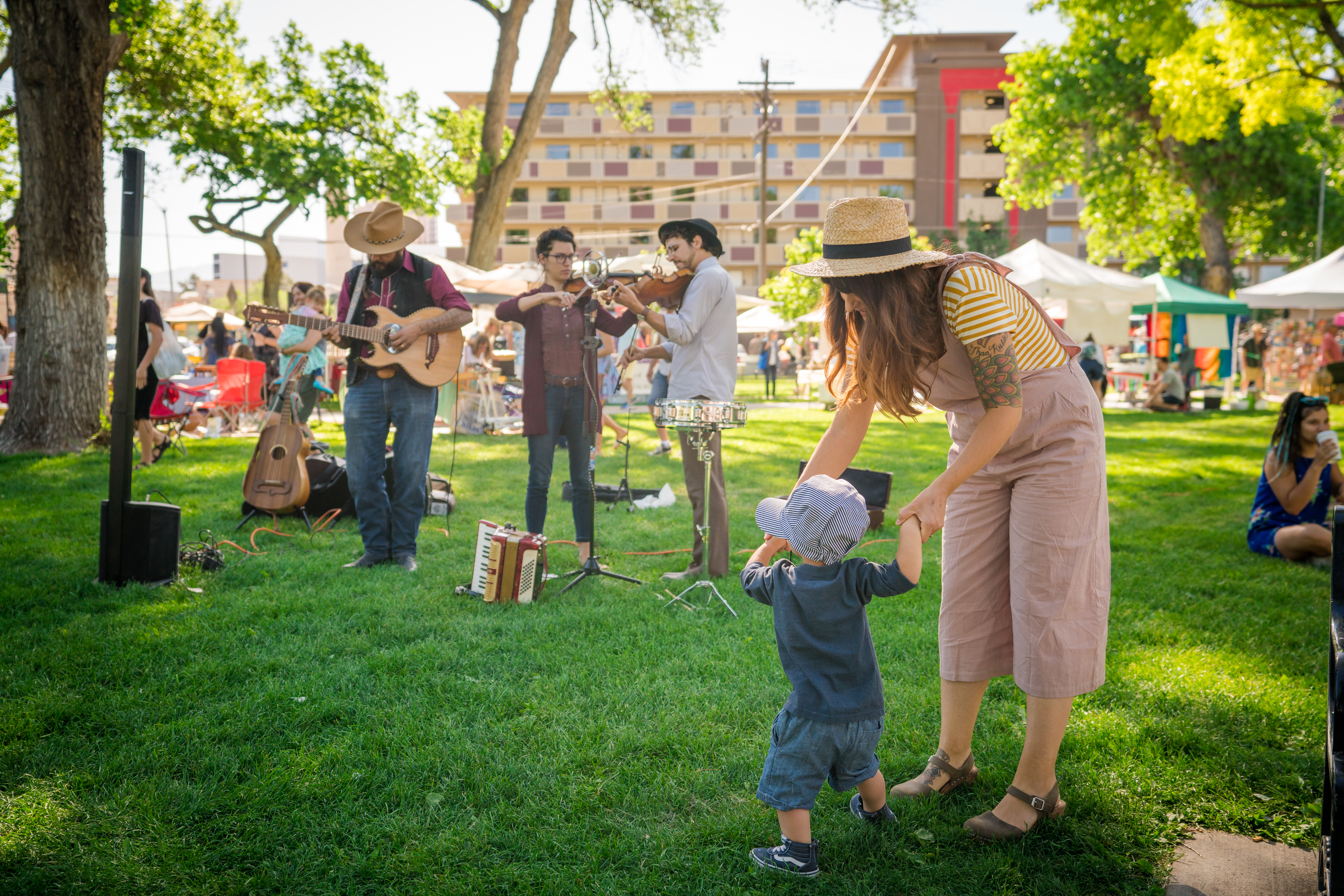 Family at Downtown Growers Market