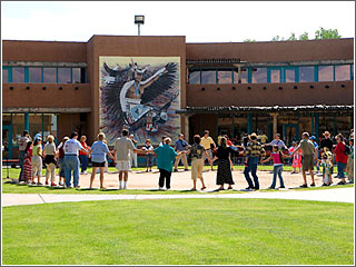 Circle dance at the Indian Pueblo Cultural Center