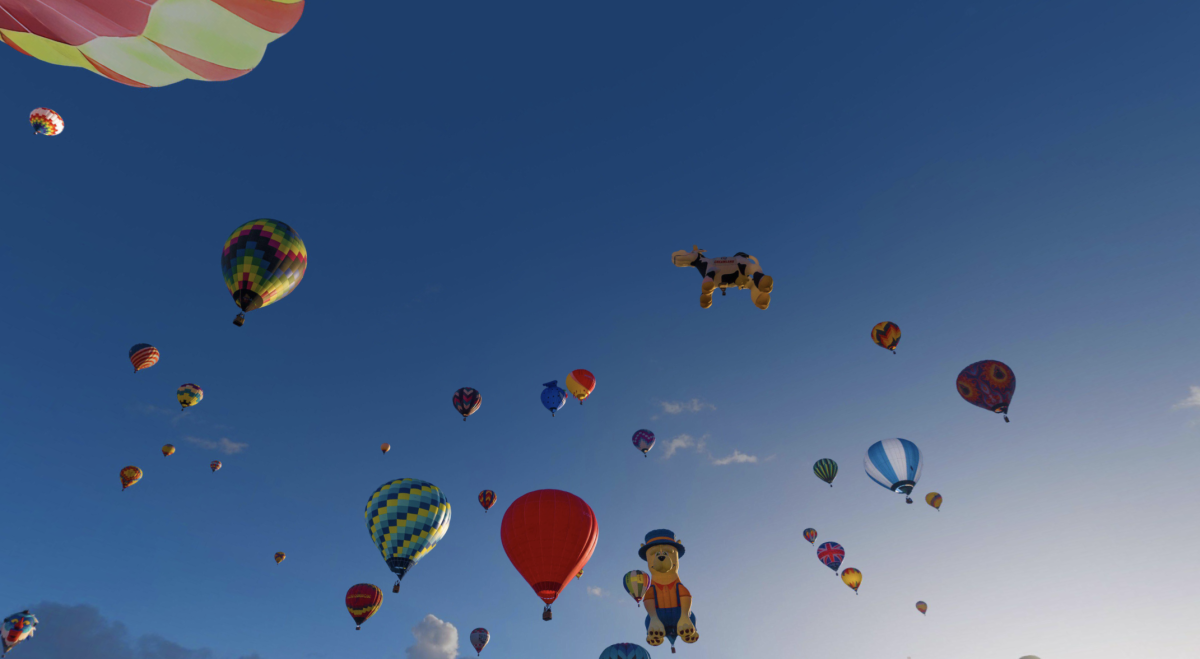 A screenshot of the Balloon Fiesta portion of Visit Albuquerque's SkyNav Virtual 360 degree tour.
